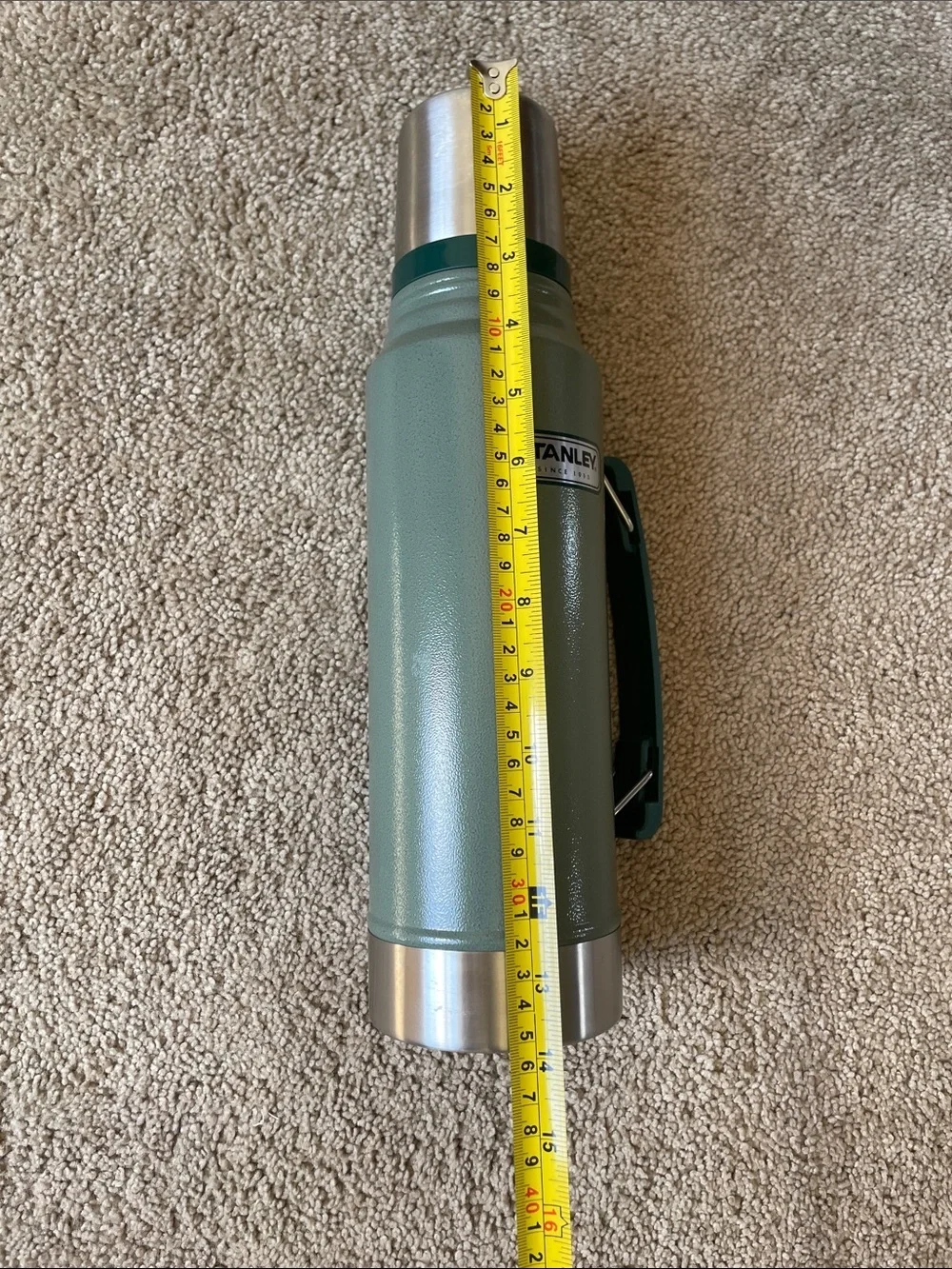 Vintage Stanley Thermos Coffee Green Outdoor Camping Canteen Insulated Army
